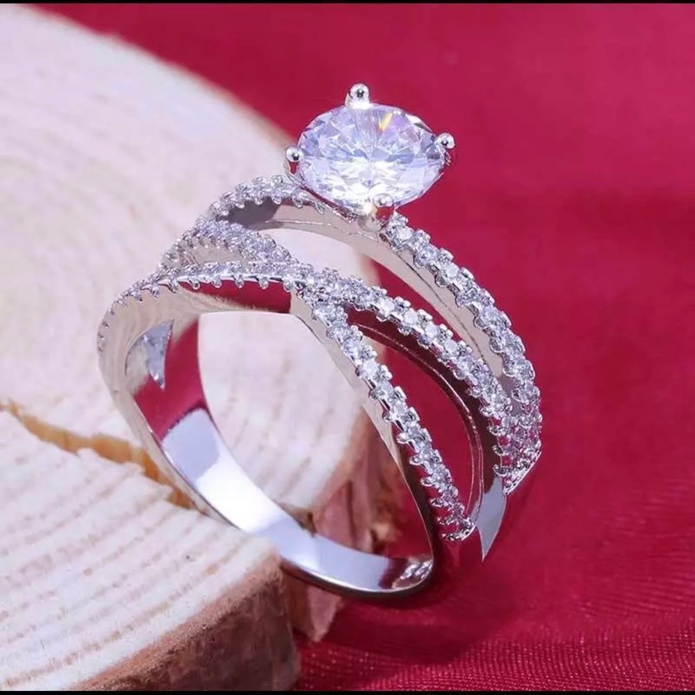 New Gorgeous Bridal Engagement Layered Ring size 6,7,8 Available - Picture 2 of 3